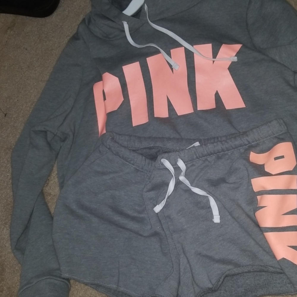 Pink short set